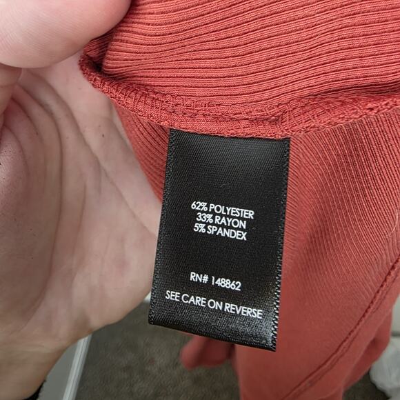 Torrid Orange Ribbed Stretchy Soft Handkerchief Hem Casual Midi Dress Size 3X - Picture 4 of 7